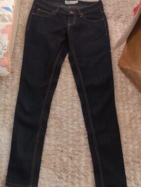 Lee Women's Navy Skinny Jeans with Contrast Stitching